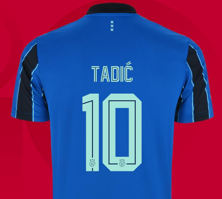 2021/22 Ajax Away Kit Soccer Jersey with Tadić 10 printing